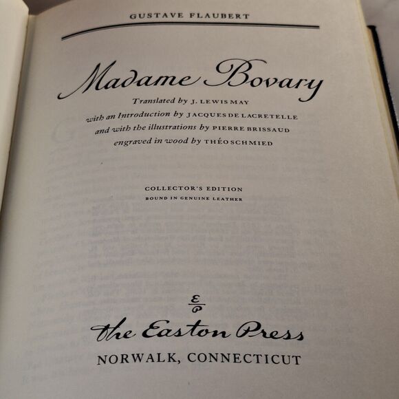 MADAME BOVARY Gustave Flaubert Easton Press Leather Hardcover - Picture 3 of 11